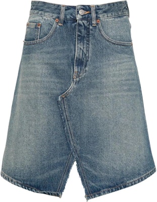 (Women) MM6 Maison Margiela SS24 Faded High-Waisted Denim Skirt Women Indigo Blue. S52ME0019S30589-INDIGO Buy (Women) MM6 Maison Margiela SS24 Faded High-Waisted Denim Skirt Women Indigo Blue. S52ME0019S30589-INDIGO