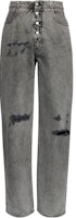 (Women) MM6 Maison Margiela SS24 High-Waist Wide-Leg Distressed Jeans Women Grey. S52LA0241M35149-GRAY (Women) MM6 Maison Margiela SS24 High-Waist Wide-Leg Distressed Jeans Women Grey. S52LA0241M35149-GRAY