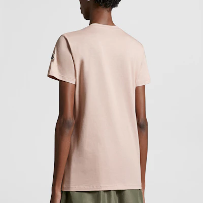 (Women) Moncler Basic Crew Neck Short Sleeve T-Shirt Light Pink. J10938C73200V805851J Purchase (Women) Moncler Basic Crew Neck Short Sleeve T-Shirt Light Pink. J10938C73200V805851J