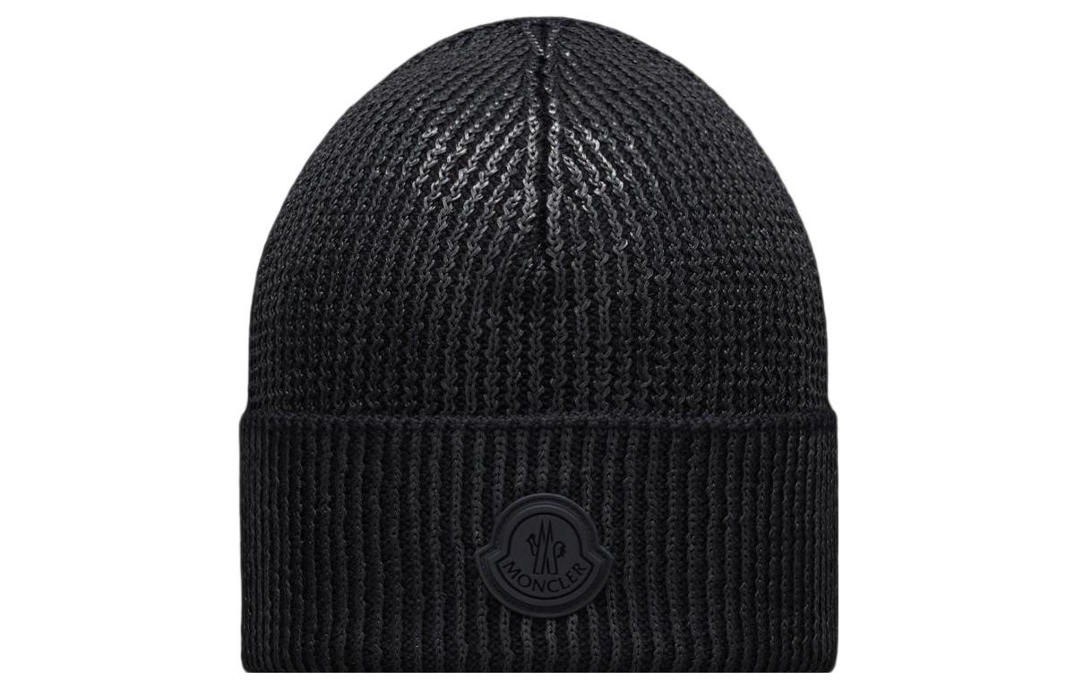 (Women) Moncler  Black Beanie with Logo Patch. H20933B00005M2022999 圖 2