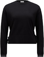 (Women) Moncler Black Casual Loose-Fit Crew Neck Long Sleeve Knit Sweater J10939C00012M1369999 (Women) Moncler Black Casual Loose-Fit Crew Neck Long Sleeve Knit Sweater J10939C00012M1369999