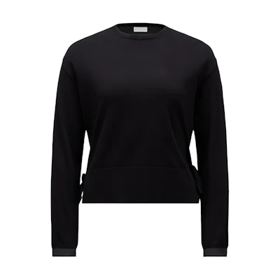 (Women) Moncler Black Casual Loose-Fit Crew Neck Long Sleeve Knit Sweater J10939C00012M1369999