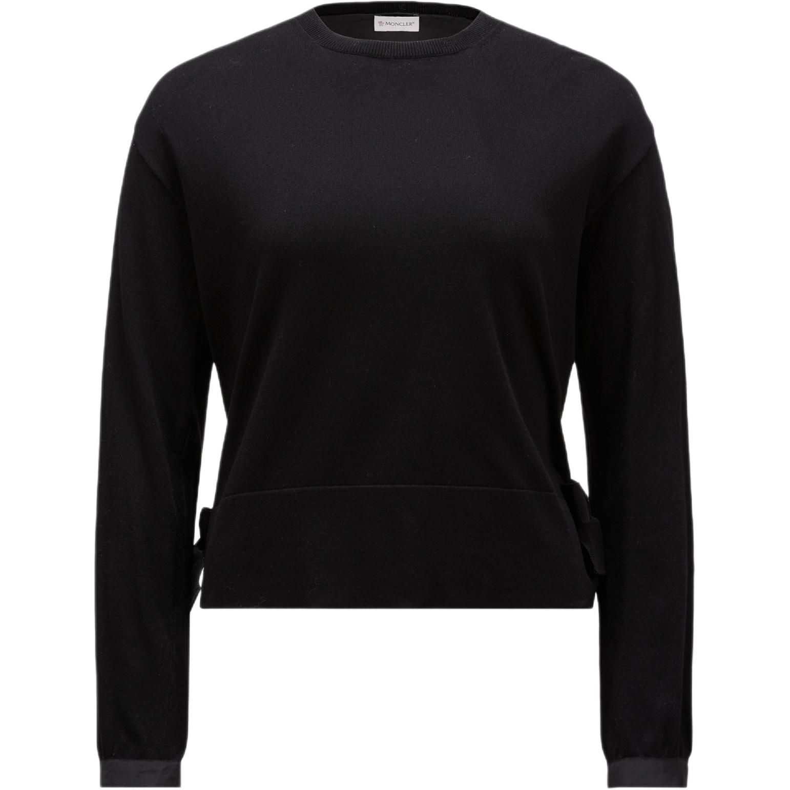 Order (W) Jersey Moncler Negro Casual de Punto Ajuste Suelto Cuello Redondo Manga Larga J10939C00012M1369999