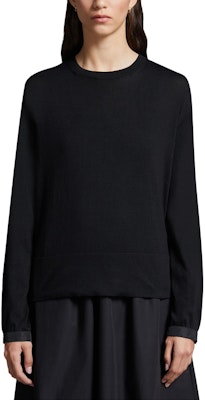 (W) Jersey Moncler Negro Casual de Punto Ajuste Suelto Cuello Redondo Manga Larga J10939C00012M1369999 Shop (W) Jersey Moncler Negro Casual de Punto Ajuste Suelto Cuello Redondo Manga Larga J10939C00012M1369999