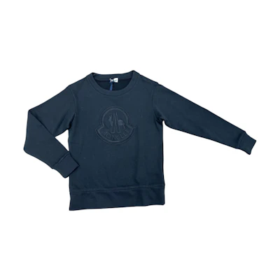(Women) Moncler Black Cotton Sweatshirt with Front Logo. 10938G71200V8101999