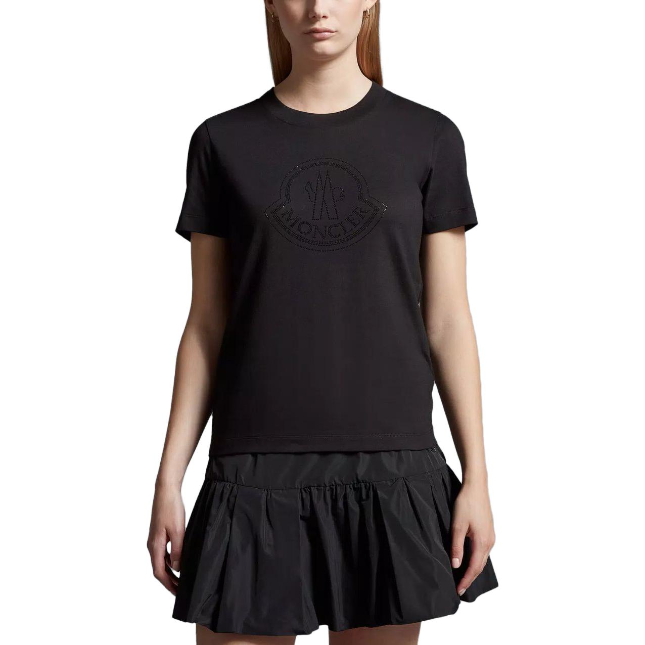 Lookbook (W) Camiseta Negra Casual de Cuello Redondo Moncler. I20938C00034829FB999