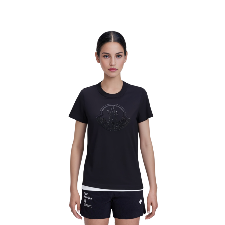 Details for (W) Camiseta Negra Casual de Cuello Redondo Moncler. I20938C00034829FB999