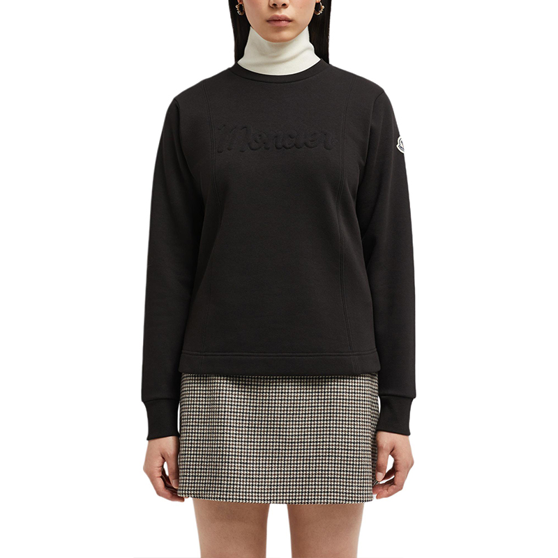 Lookbook (W) 蒙克莱 黑色圆领标志长袖卫衣 休闲舒适版型 J20938G00025899RB999