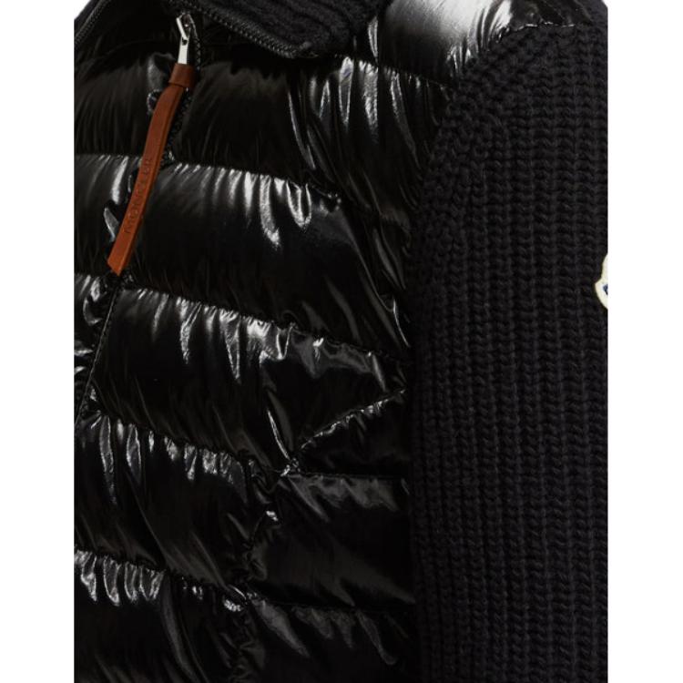 (Women) Moncler  Black Down Jacket Cardigan with Quilted Side Pockets and Zipper. J20939B00017M1241999 圖 7