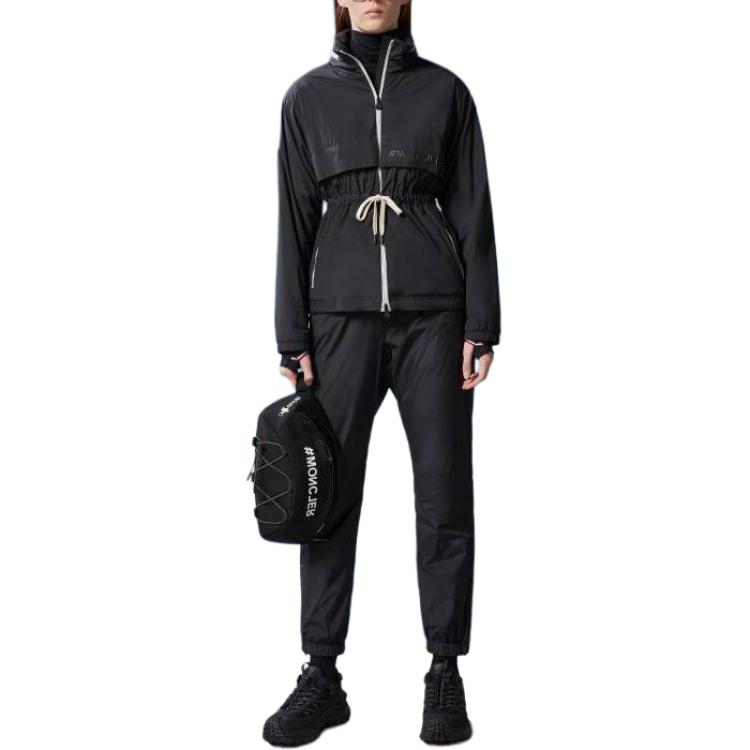 Lookbook (Women) Moncler  Black Drawstring Jogger Casual Pants. I20982A00003596H5999