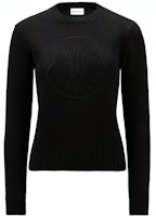 (Women) Moncler Black Embroidered Logo Cashmere Wool Crewneck Jumper. J10939C00002M1127999 (Women) Moncler Black Embroidered Logo Cashmere Wool Crewneck Jumper. J10939C00002M1127999