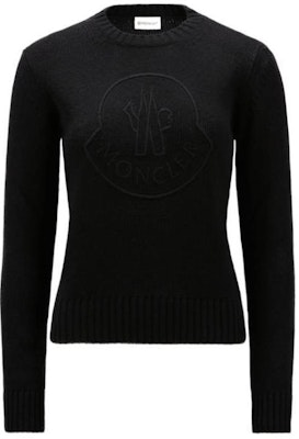 (W) Moncler Suéter Negro de Lana y Cachemira con Logo Bordado. J10939C00002M1127999 Order (W) Moncler Suéter Negro de Lana y Cachemira con Logo Bordado. J10939C00002M1127999