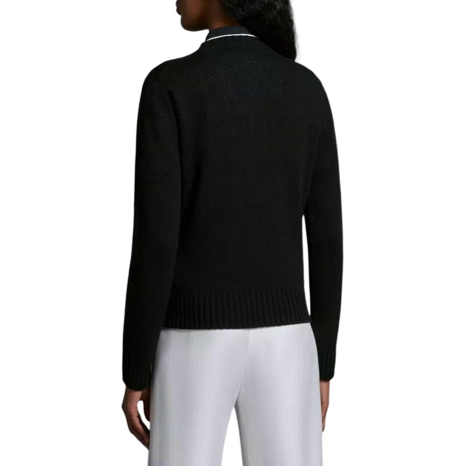 Shop (W) Moncler Suéter Negro de Lana y Cachemira con Logo Bordado. J10939C00002M1127999