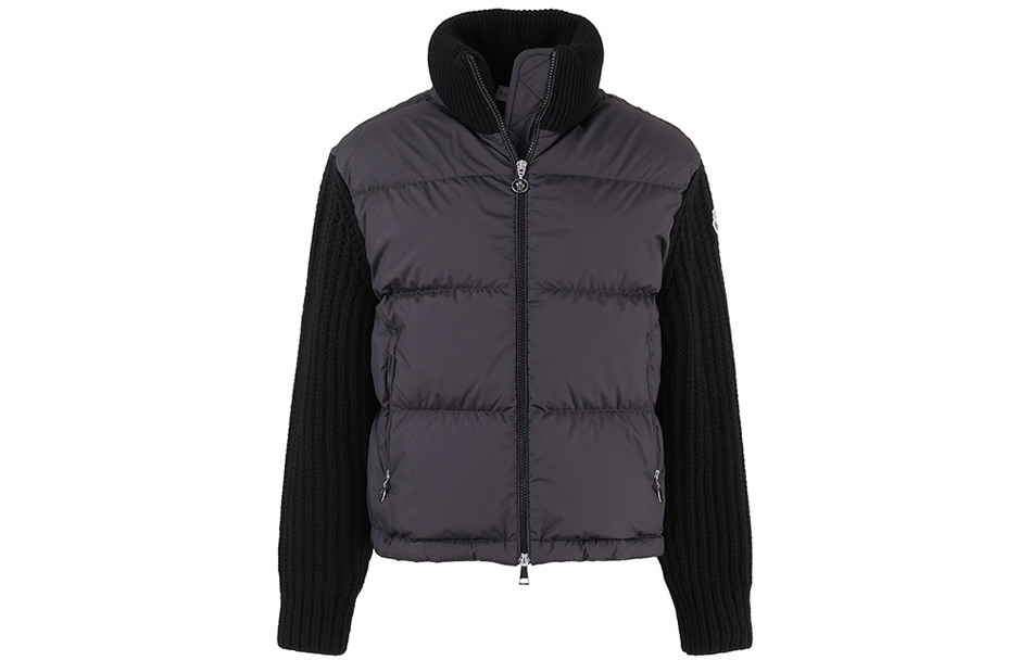 Order (W) Chaqueta de Lana Gris y Negra Moncler con Pullover de Punto y Cardigan. I20939B00025M1241999