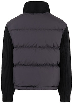 (W) Chaqueta de Lana Gris y Negra Moncler con Pullover de Punto y Cardigan. I20939B00025M1241999 Lookbook (W) Chaqueta de Lana Gris y Negra Moncler con Pullover de Punto y Cardigan. I20939B00025M1241999