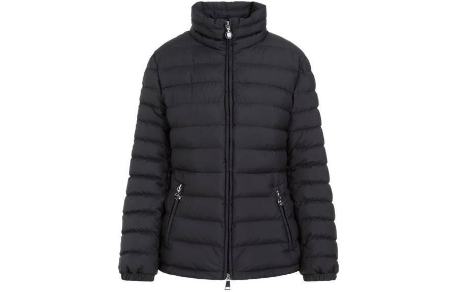 (Women) Moncler  Black High-Neck Down Jacket Long Sleeve Solid Color J10931A0003754A81999