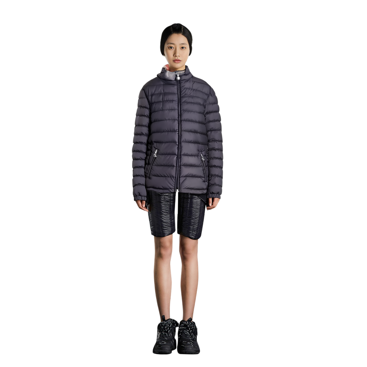 (Women) Moncler  Black High-Neck Down Jacket Long Sleeve Solid Color J10931A0003754A81999 圖 4