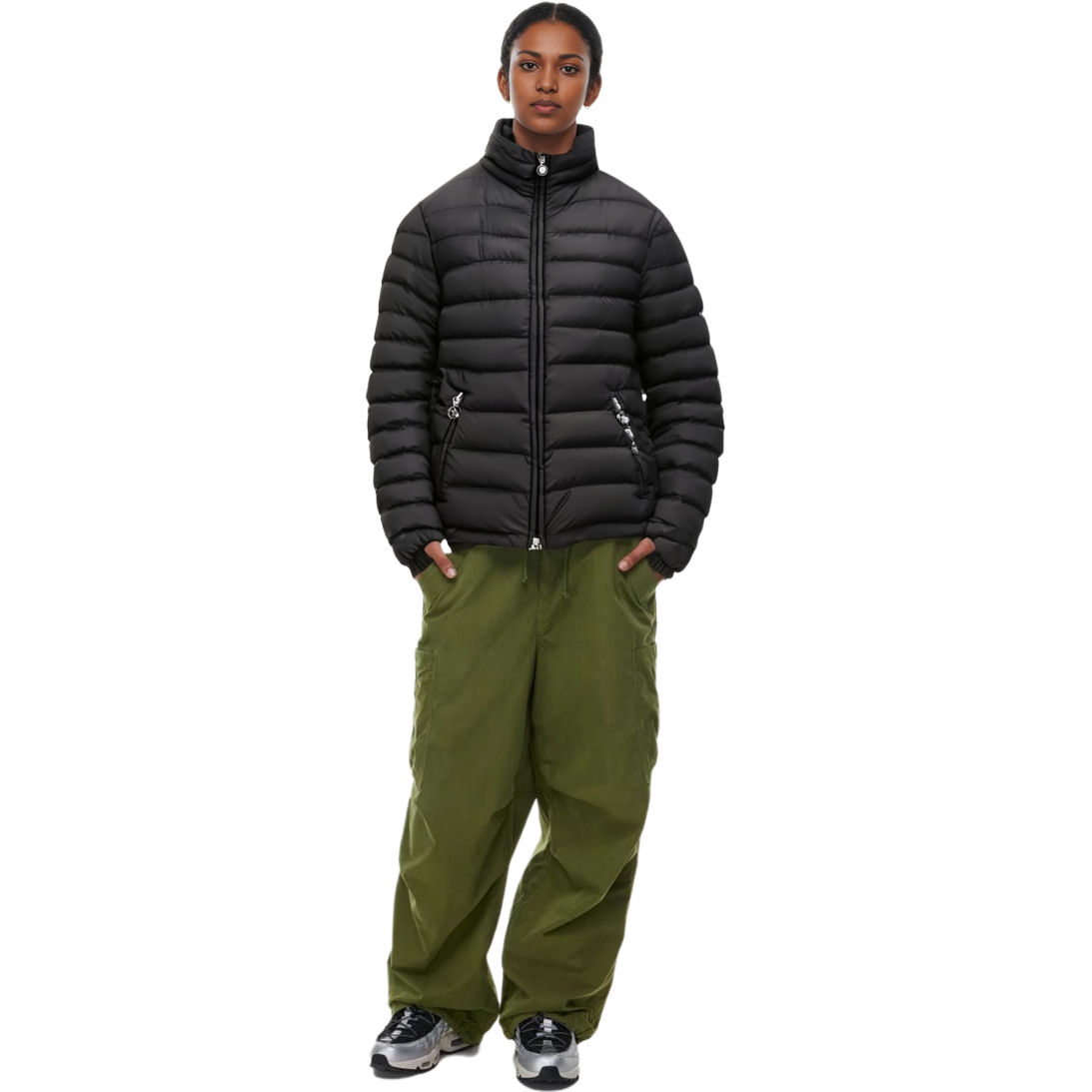 (Women) Moncler  Black High-Neck Down Jacket Long Sleeve Solid Color J10931A0003754A81999 圖 5