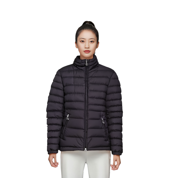 (Women) Moncler  Black High-Neck Down Jacket Long Sleeve Solid Color J10931A0003754A81999 圖 8