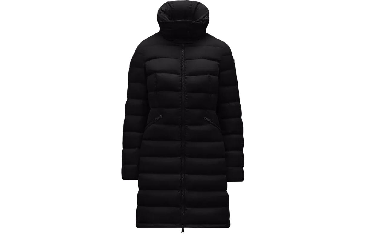 (Women) Moncler  Black High-Neck Fitted Zip-Up Down Jacket. D2093499310554155999