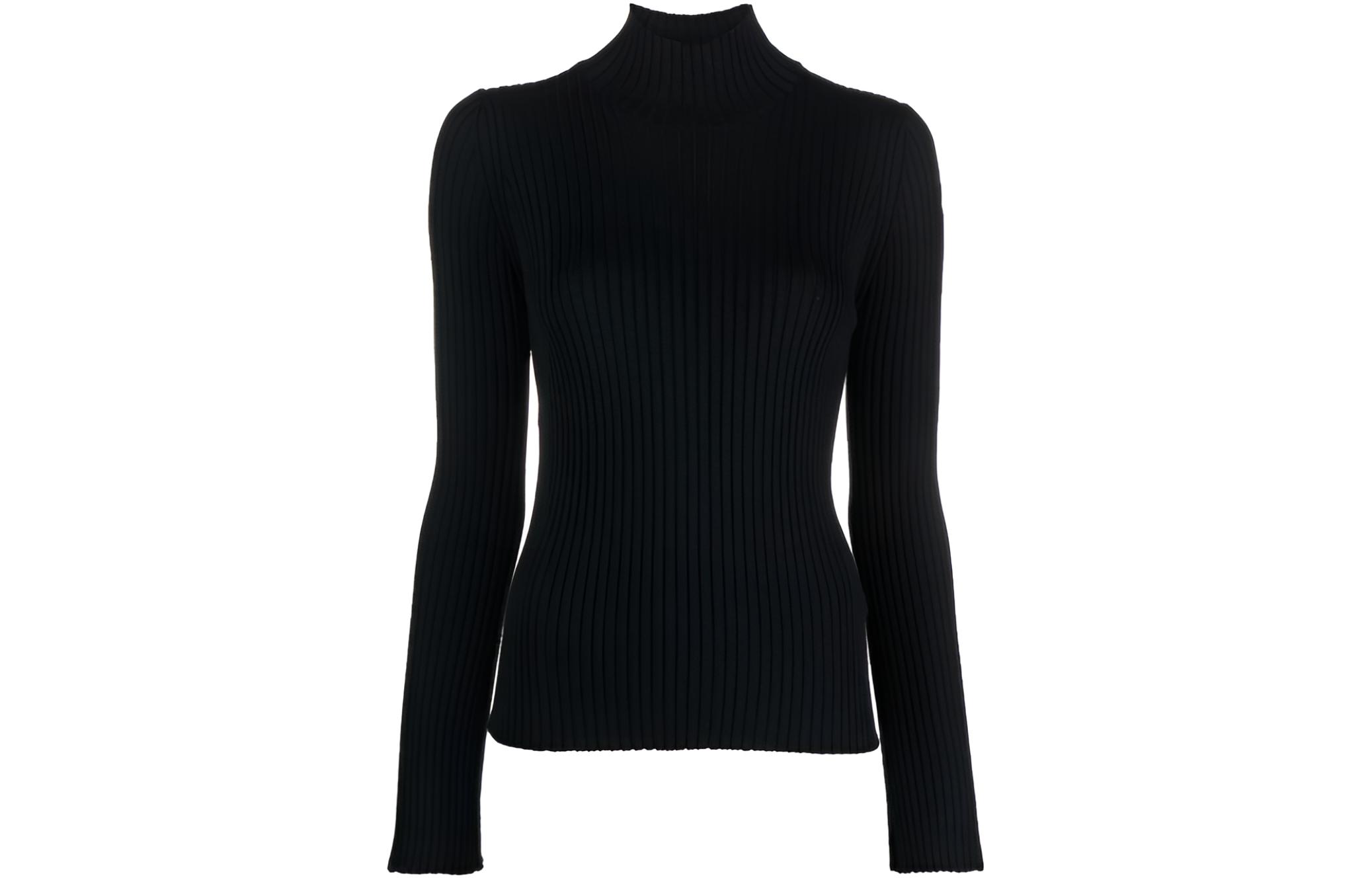 (Women) Moncler  Black High-Neck Pullover Long-Sleeve Sweater. I20939F00017M1259
