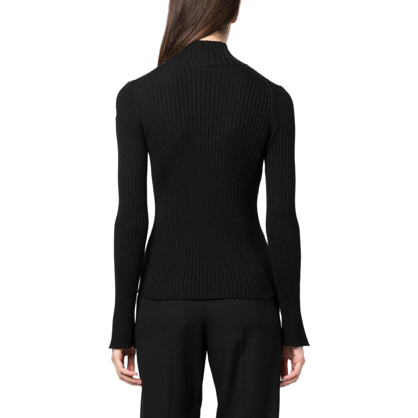 Shop (W) モンクレール ブラック ハイネック プルオーバー 長袖 セーター. I20939F00017M1259