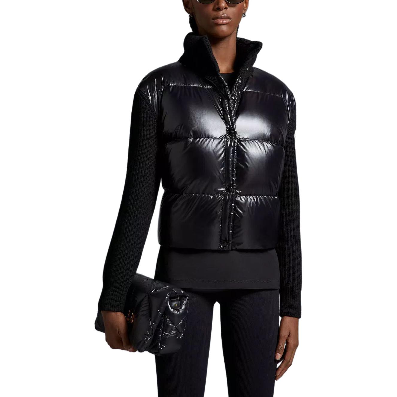 Lookbook (W) 盟可睐 黑色高领单排扣羽绒夹克. J10939B00002M1241999