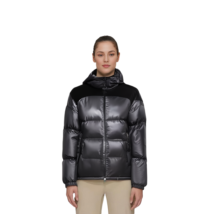 (Women) Moncler  Black Hooded Short Puffer Jacket Long Sleeve Down Coat. I20931A00049595ZZ999 圖 11