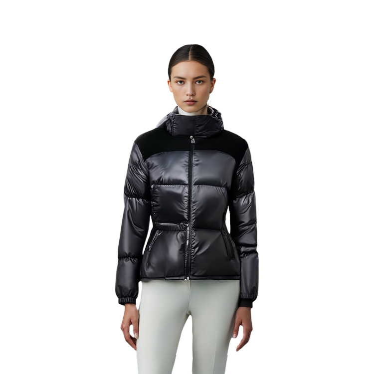 (Women) Moncler  Black Hooded Short Puffer Jacket Long Sleeve Down Coat. I20931A00049595ZZ999 圖 15