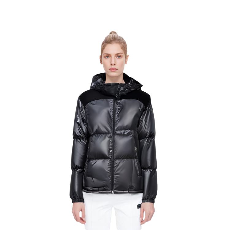 (Women) Moncler  Black Hooded Short Puffer Jacket Long Sleeve Down Coat. I20931A00049595ZZ999 圖 9