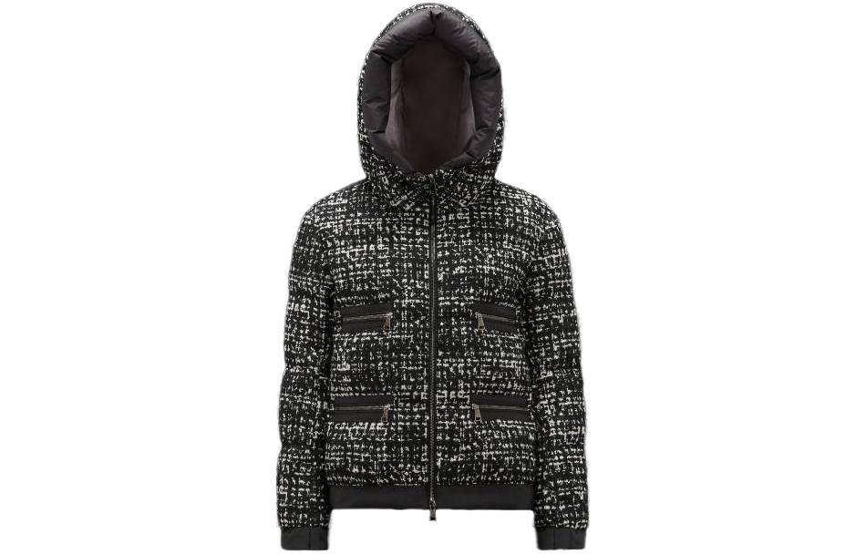 (Women) Moncler  Black Hoodie Short Coat Long Sleeve Down Jacket I20931A0007059711F90