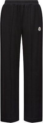 (W) Moncler Celana Jogger Rajut Hitam dengan Logo Patch - Kasual & Nyaman. J20938H0000989ALE999 Order (W) Moncler Celana Jogger Rajut Hitam dengan Logo Patch - Kasual & Nyaman. J20938H0000989ALE999