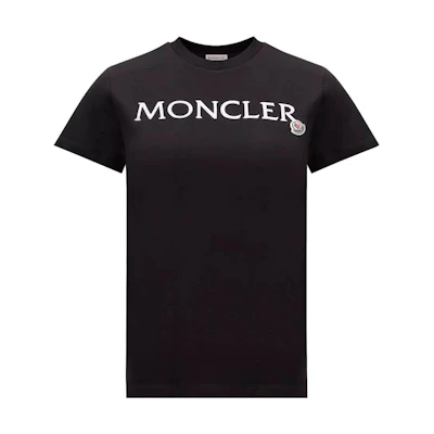 (Women) Moncler Black Letter Graphic Crewneck Slim Fit Short Sleeve T-Shirt J10938C00006829HP999