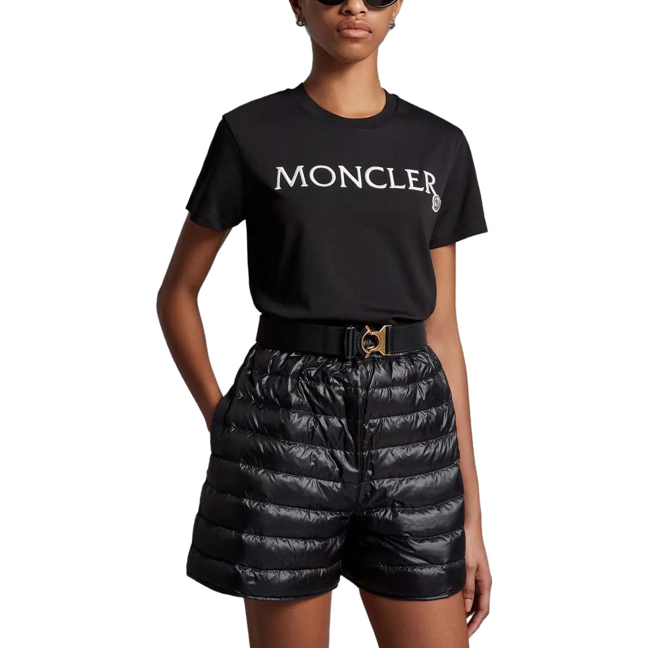 (Women) Moncler  Black Letter Graphic Crewneck Slim Fit Short Sleeve T-Shirt J10938C00006829HP999 圖 5