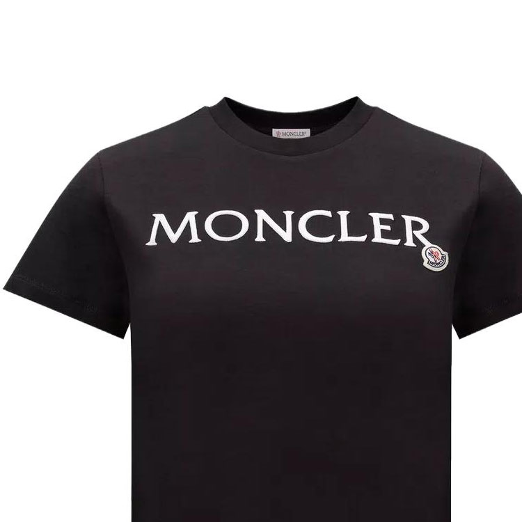 (Women) Moncler  Black Letter Graphic Crewneck Slim Fit Short Sleeve T-Shirt J10938C00006829HP999 圖 7