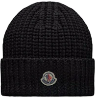 Order (W) Moncler 黑色標誌聚酯針織帽. I20933B00048M1131999