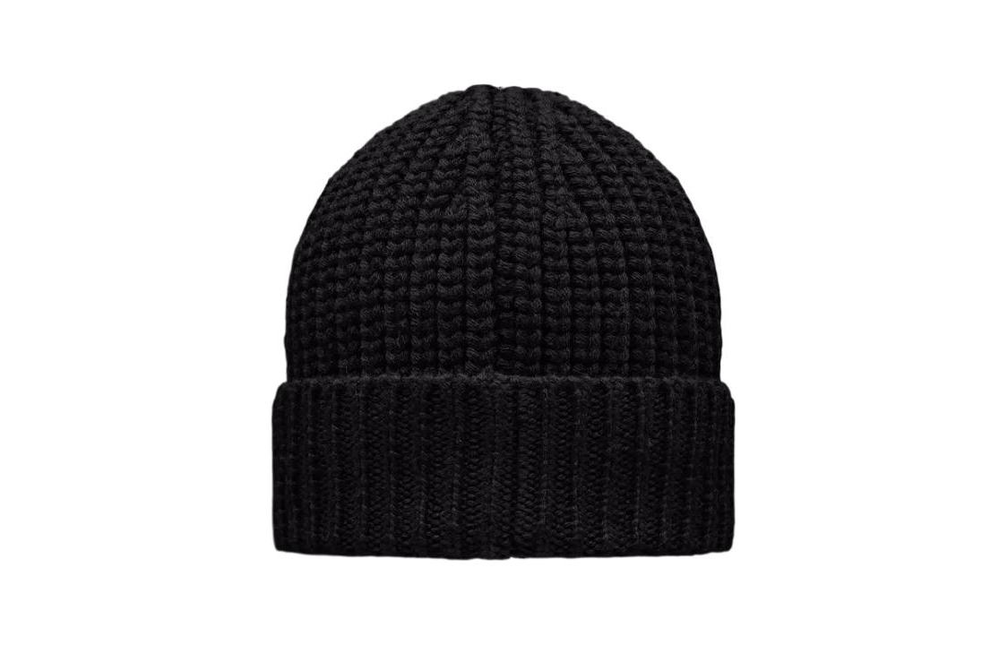 Lookbook (Women) Moncler  Black Logo Beanie Polyester Knit Hat. I20933B00048M1131999
