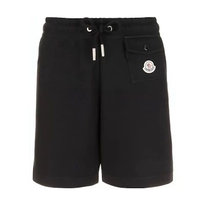 (Women) Moncler Black Logo Drawstring Casual Shorts. I10938H00001899V9999