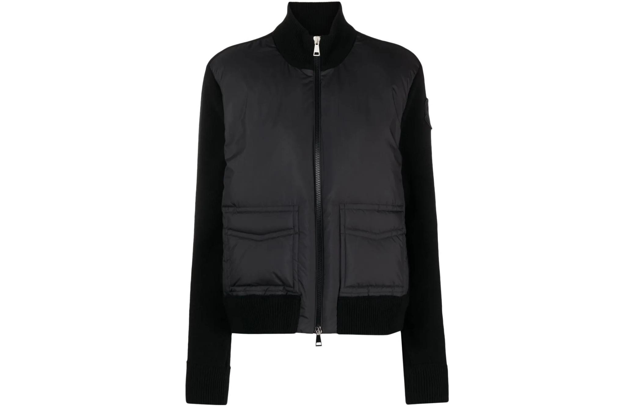 (Women) Moncler  Black Logo Patch High Collar Jacket I20939B00001M1241999 圖 2