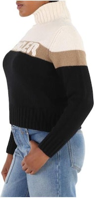 (W) 몽클레르 블랙 로고 프린트 터틀넥 풀오버 스웨터. E20939252550A9141999 Shop (W) 몽클레르 블랙 로고 프린트 터틀넥 풀오버 스웨터. E20939252550A9141999