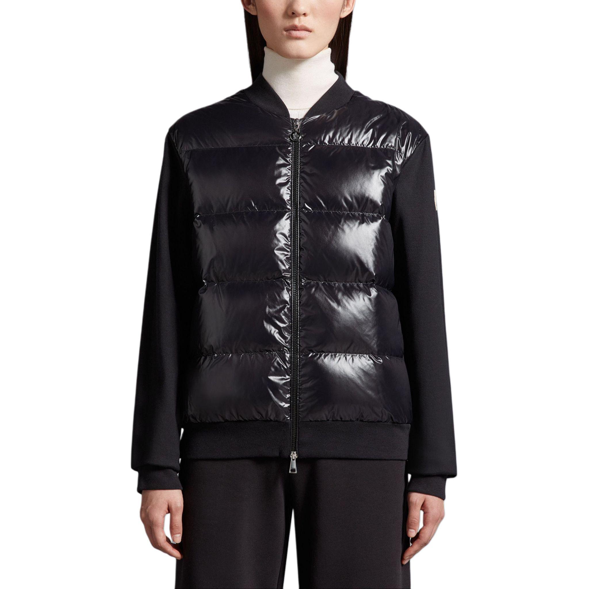 (Women) Moncler  Black Logo Zip Baseball Collar Down Jacket I20938G0002989A2Y999 圖 3