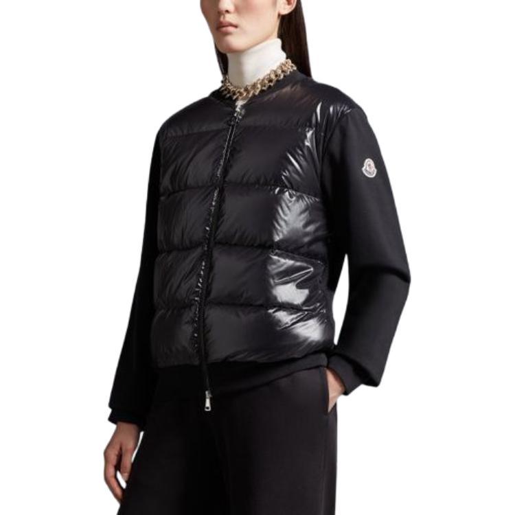 (Women) Moncler  Black Logo Zip Baseball Collar Down Jacket I20938G0002989A2Y999 圖 5