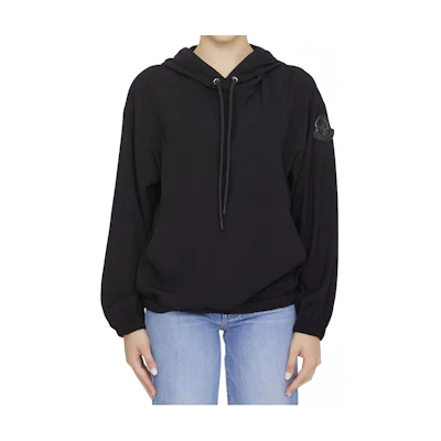 (Women) Moncler Black Long Sleeve Sweatshirt with Logo Graphic Print. 2G00003596WF999