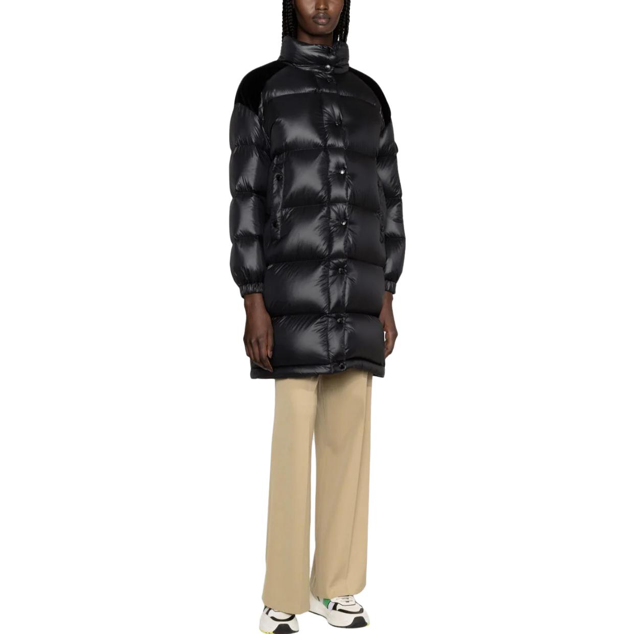 (Women) Moncler  Black Mid-Length Down Jacket with Stand Collar I20931A00041595ZZ-999 圖 3