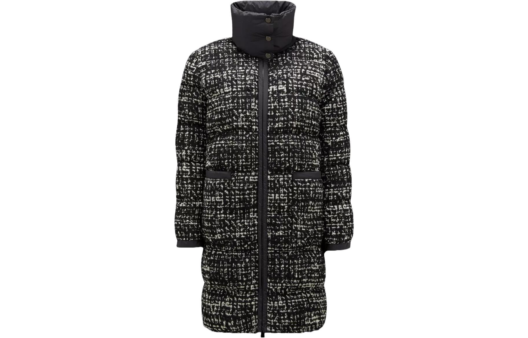 (Women) Moncler  Black Mid-Length Slim Fit Down Jacket with Stand Collar. I20931C0001659711F90 圖 2