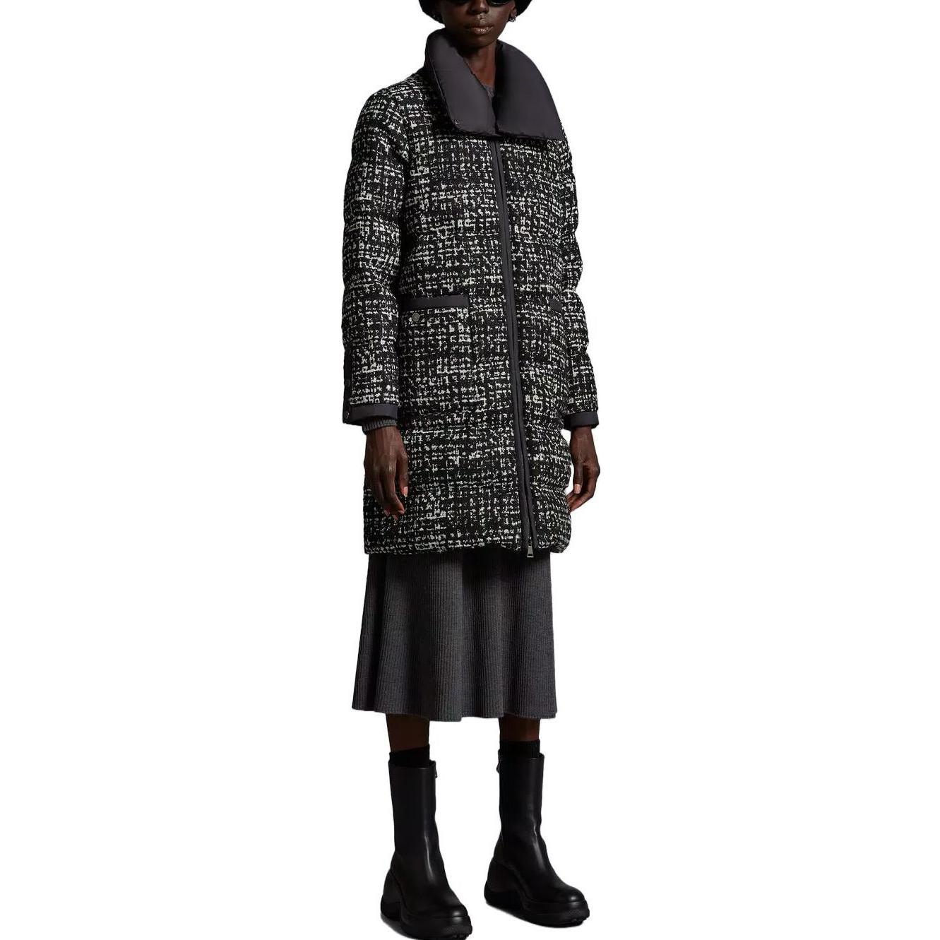 (Women) Moncler  Black Mid-Length Slim Fit Down Jacket with Stand Collar. I20931C0001659711F90 圖 4