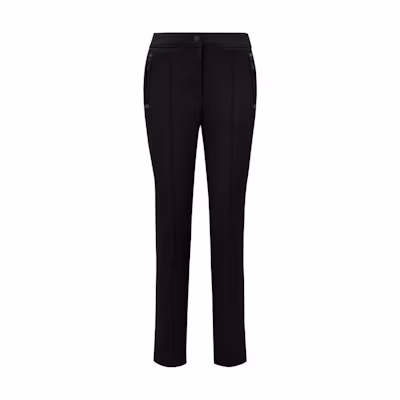 (Women) Moncler Black Mid-Rise Cropped Casual Pants with Zipper. J20982A0000653064999