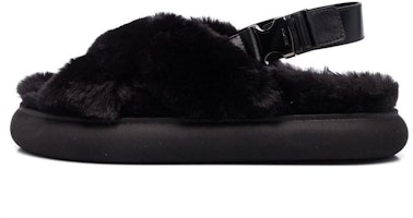 (Women) Moncler 'Black Open-Toe Fashion Slides' H209B4L00010M2199999 (Women) Moncler 'Black Open-Toe Fashion Slides' H209B4L00010M2199999