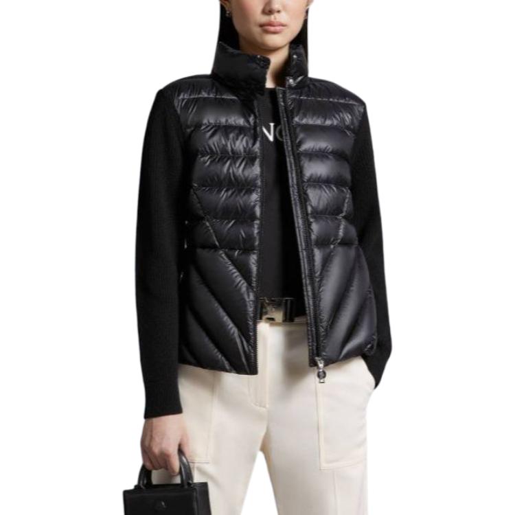 Purchase (W) 몽클레어 블랙 스탠드 칼라 지퍼 디자인 패딩 재킷. J10939B00008M1241999