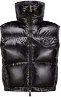 (Women) Moncler Black Solid Color Stand Collar Zip Sleeveless Vest Jacket I20931A00057596WH999 (Women) Moncler Black Solid Color Stand Collar Zip Sleeveless Vest Jacket I20931A00057596WH999